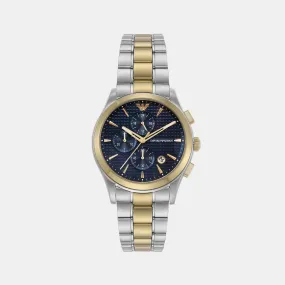Men's Black Chronograph Stainless Steel Watch AR11579