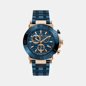 Men's Blue Chronograph Stainless Steel Watch Y70001G7MF