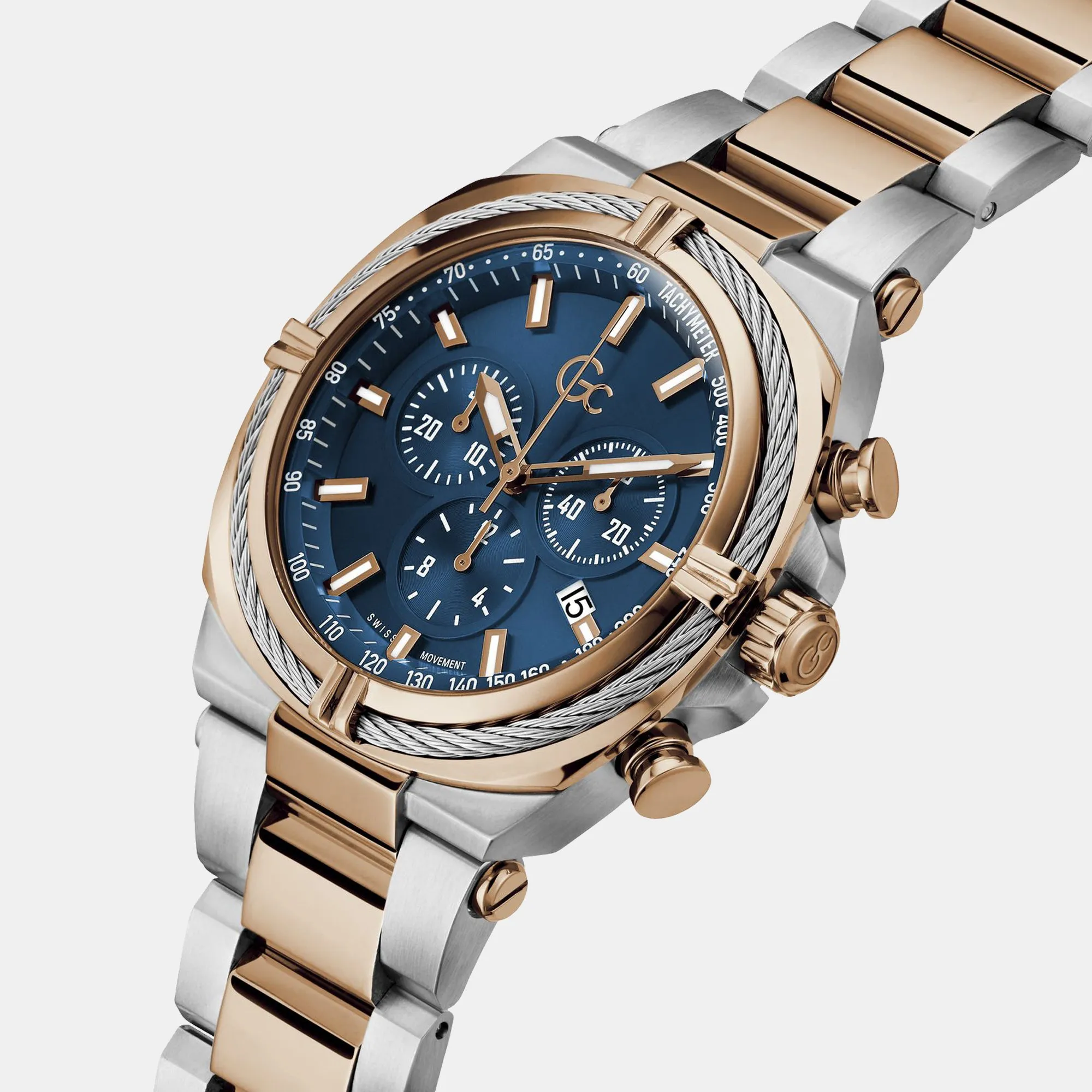 Men's Blue Chronograph Stainless Steel Watch Z32001G2MF