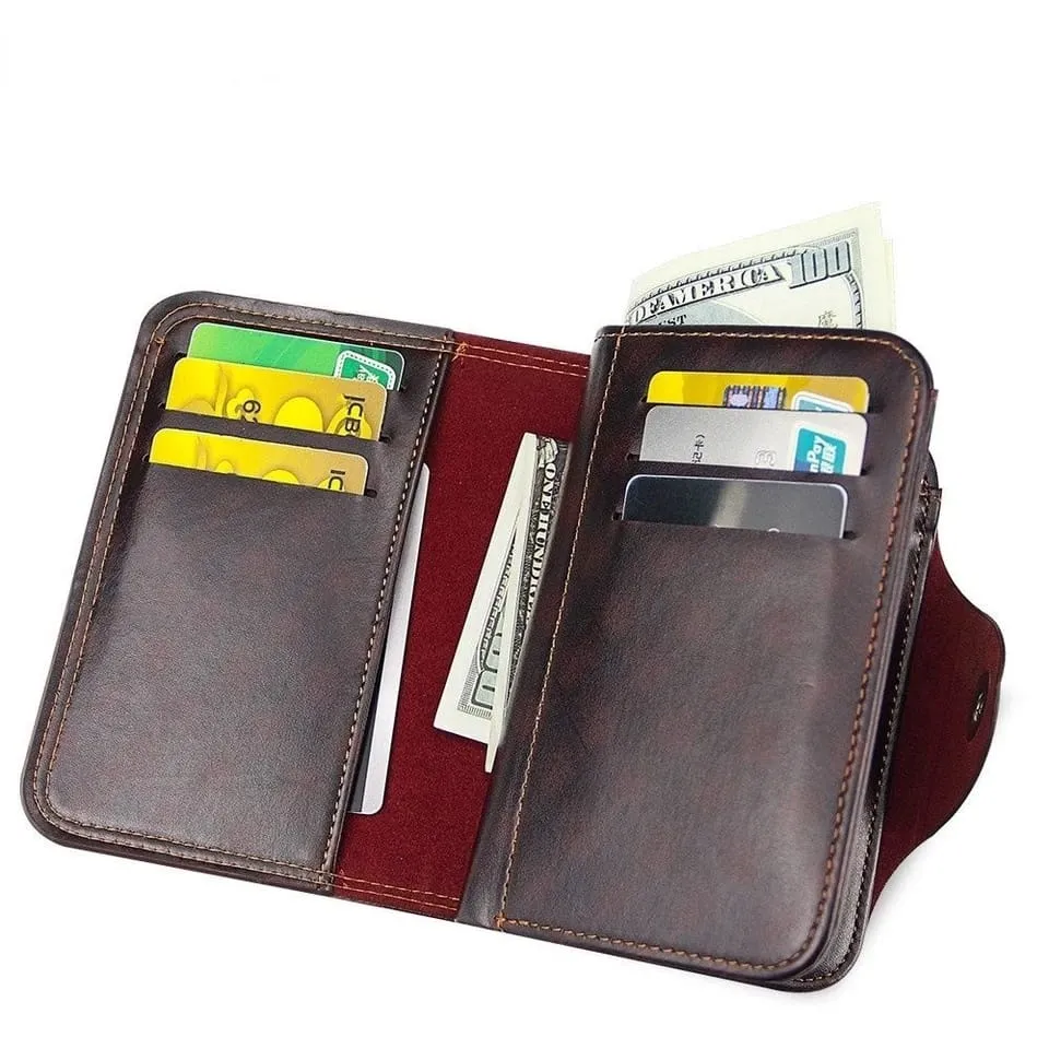 Men's  Magnetic Leather Compartment Wallet F388