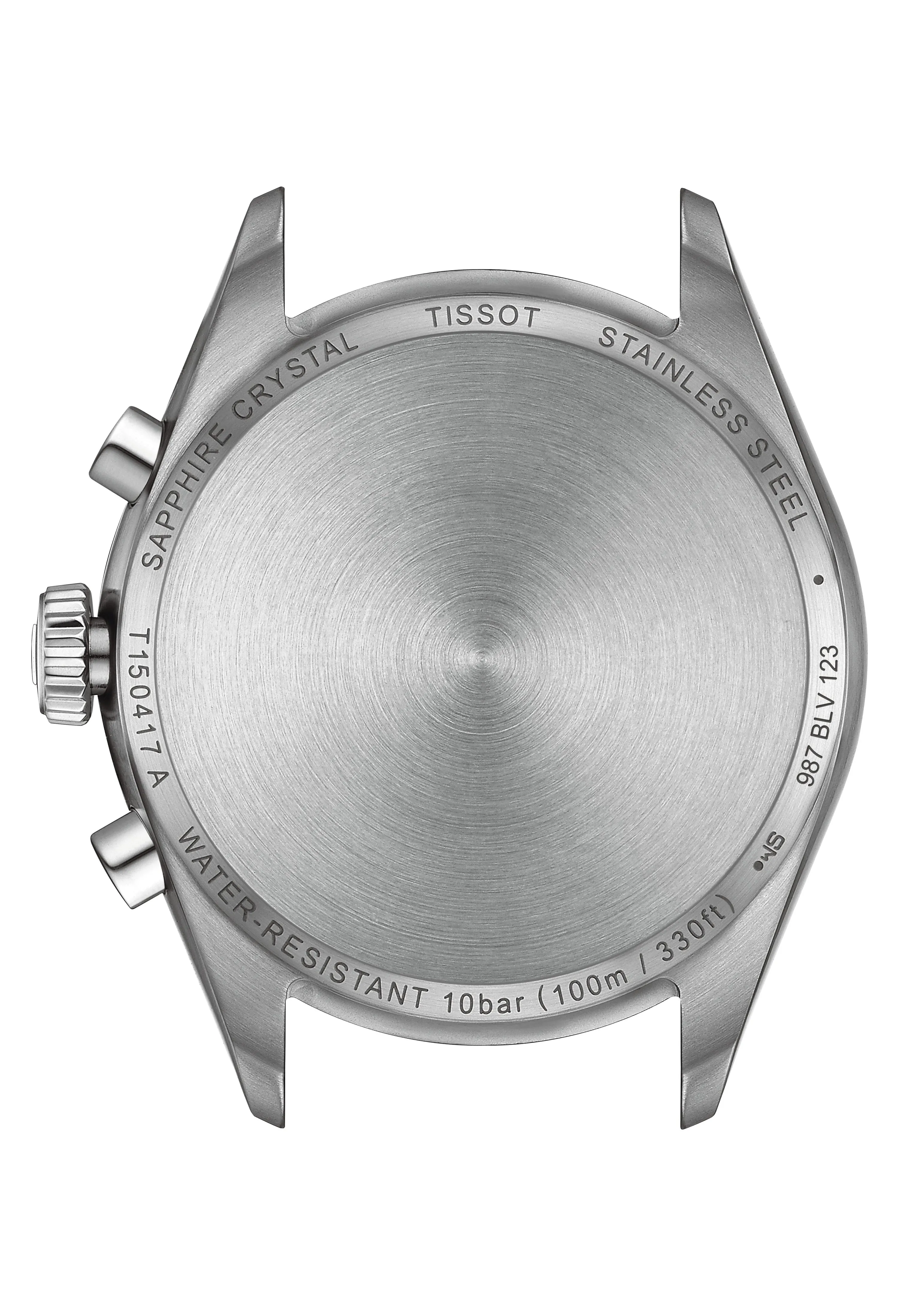 Mens Tissot PR100 Blue Chronograph Dial Bracelet Watch Stainless Steel