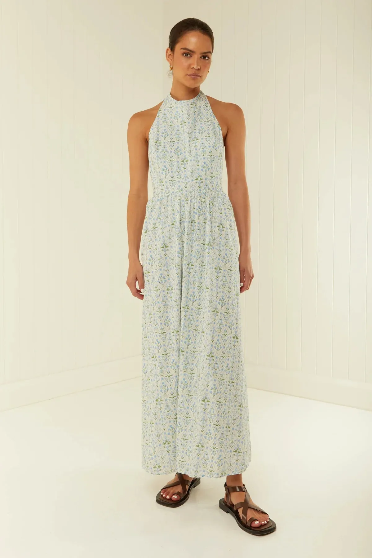 Meridian Dress in Blue Diamond