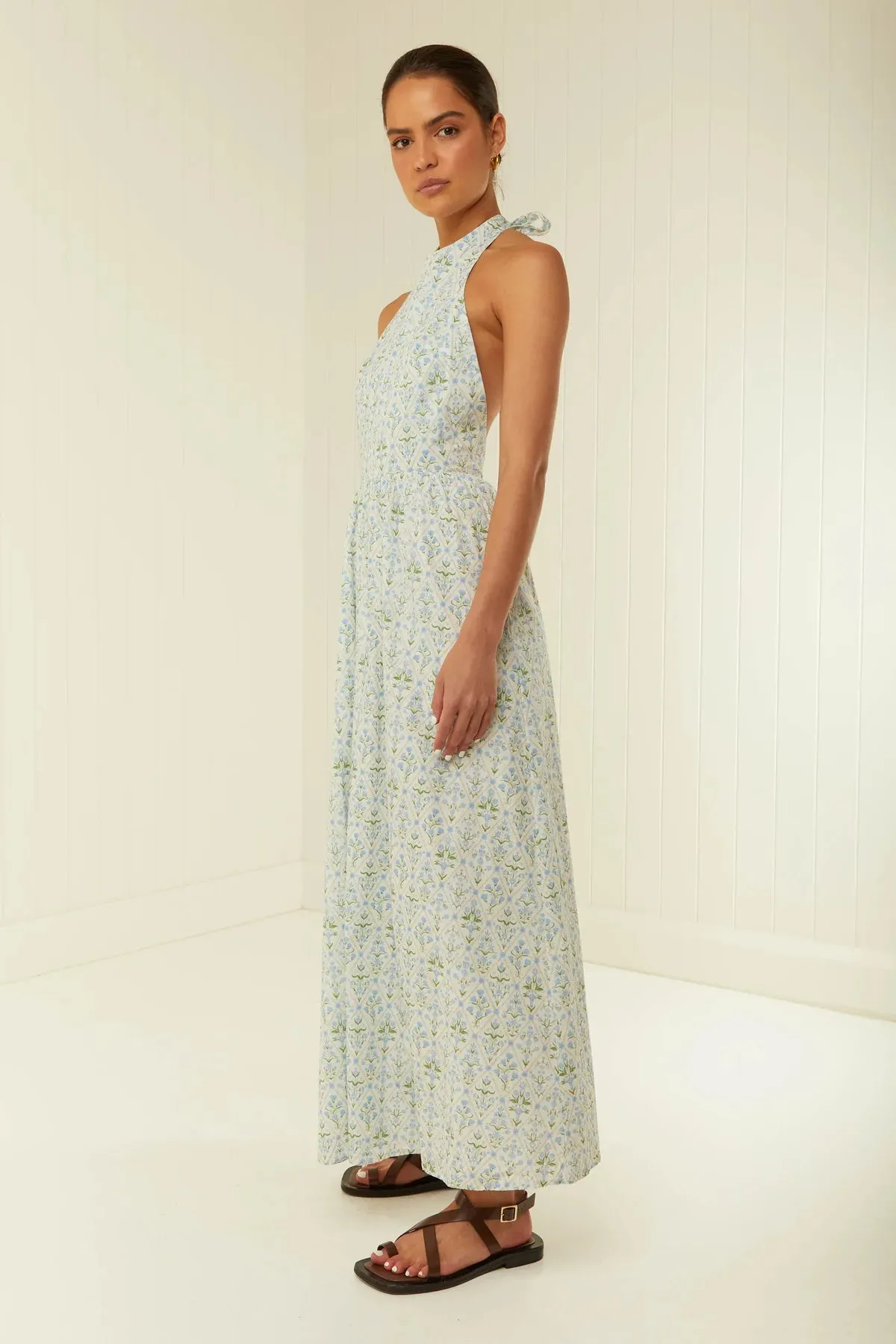 Meridian Dress in Blue Diamond