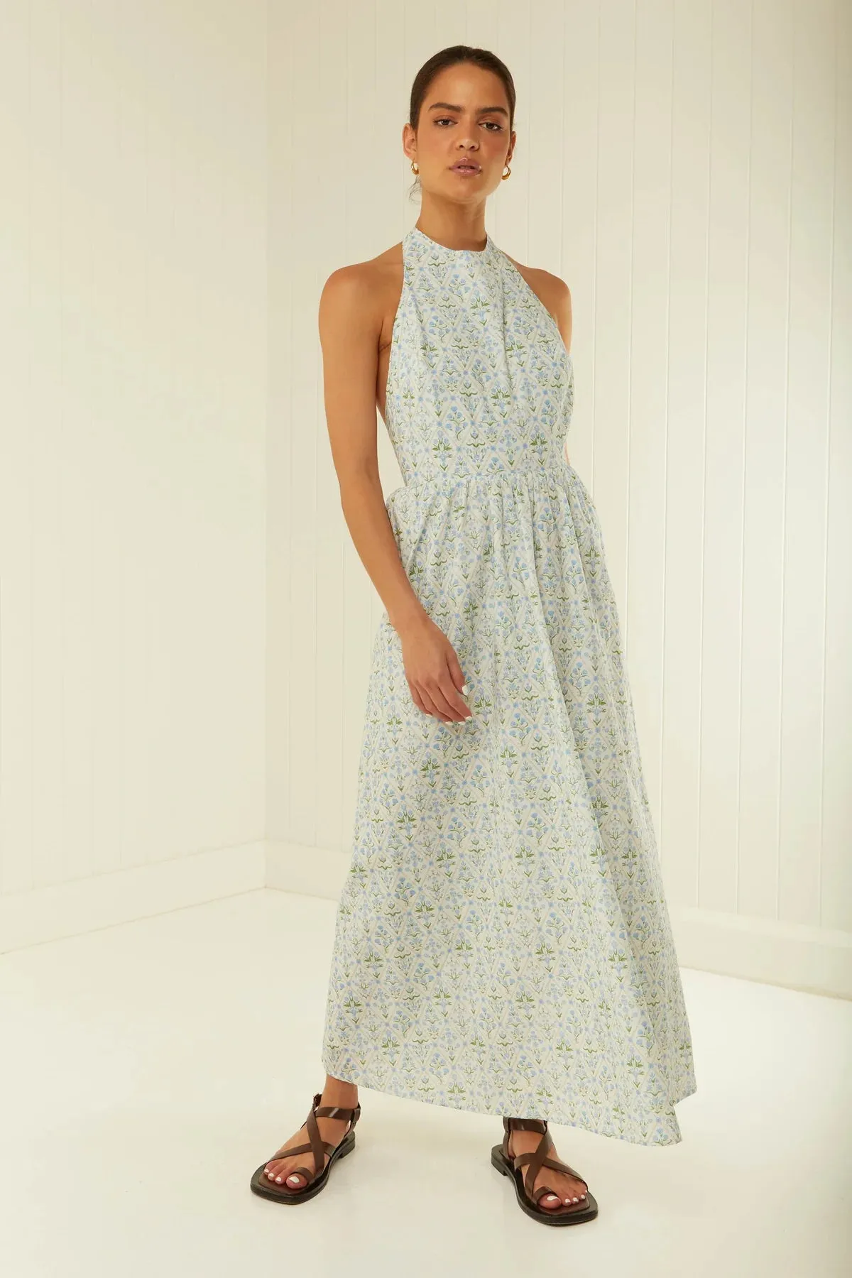 Meridian Dress in Blue Diamond