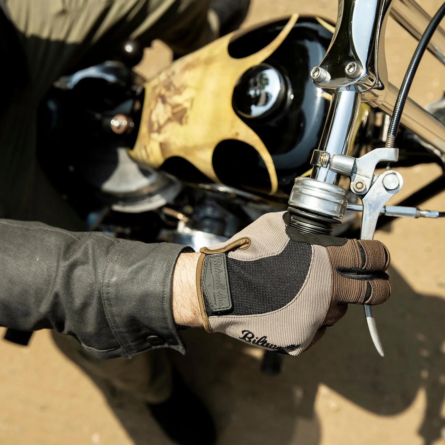 Moto Gloves - Coyote/Black