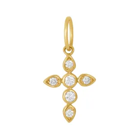 Multi Shape Diamond Cross Charm