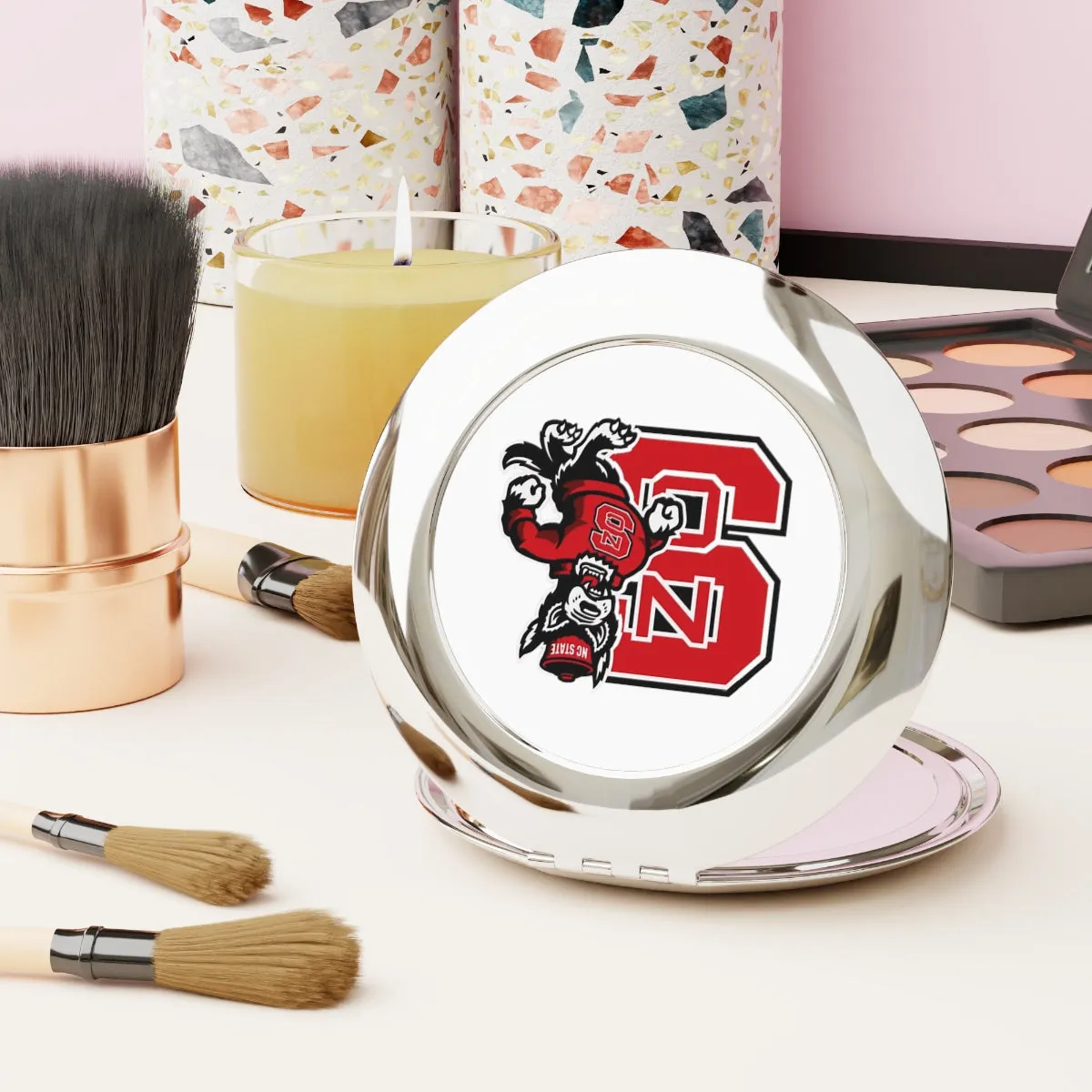 NC State Compact Travel Mirror