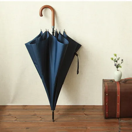 New Arrival Japanese Brand Long Umbrella 8K Windproof Wooden Handle Large Men Umbrellas Rain Quality Classic Business Paraguas