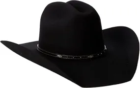 New Justin Mens 3X Hills Hat, 100% Sheep wool, Black - 2x premium wool felt cowboy hat! Sz 7 1/4! Retails $80 