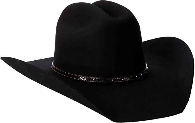 New Justin Mens 3X Hills Hat, 100% Sheep wool, Black - 2x premium wool felt cowboy hat! Sz 7 1/4! Retails $80 