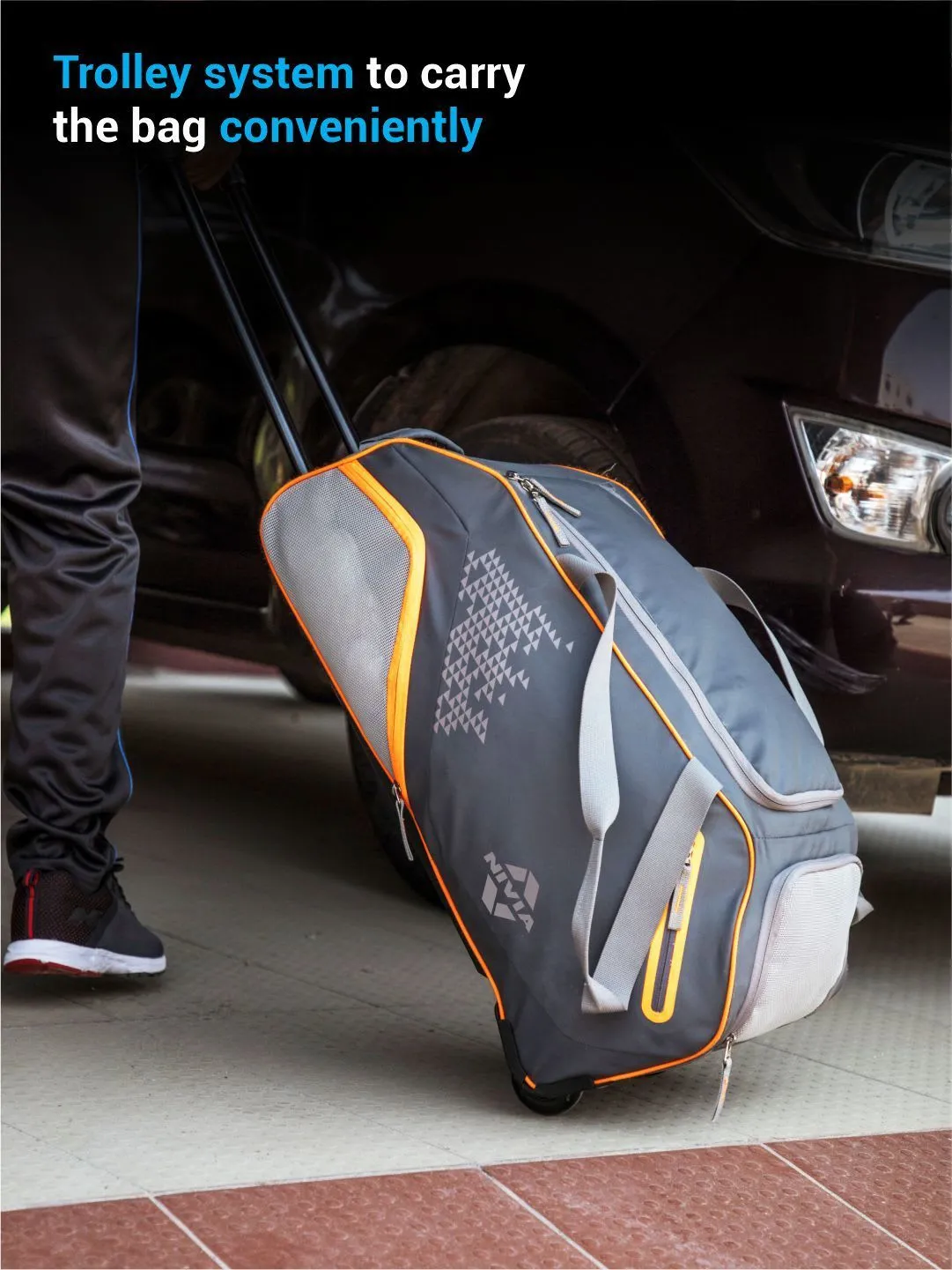 Nivia Ashtang Trolly Duffle Bag