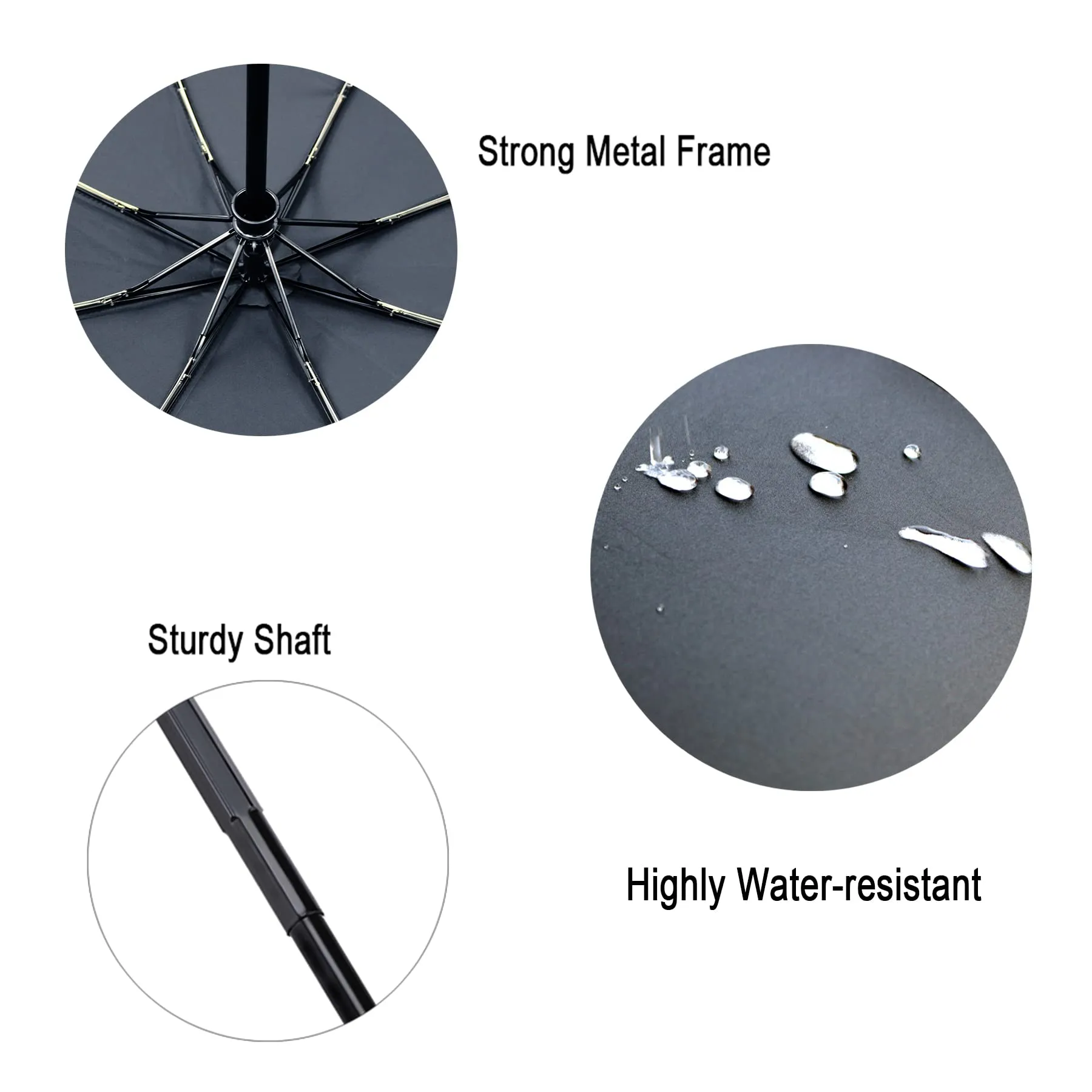 NPCQUN Travel Essentials Umbrella Windproof Compact Collapsible Light, Automatic, Strong and Portable