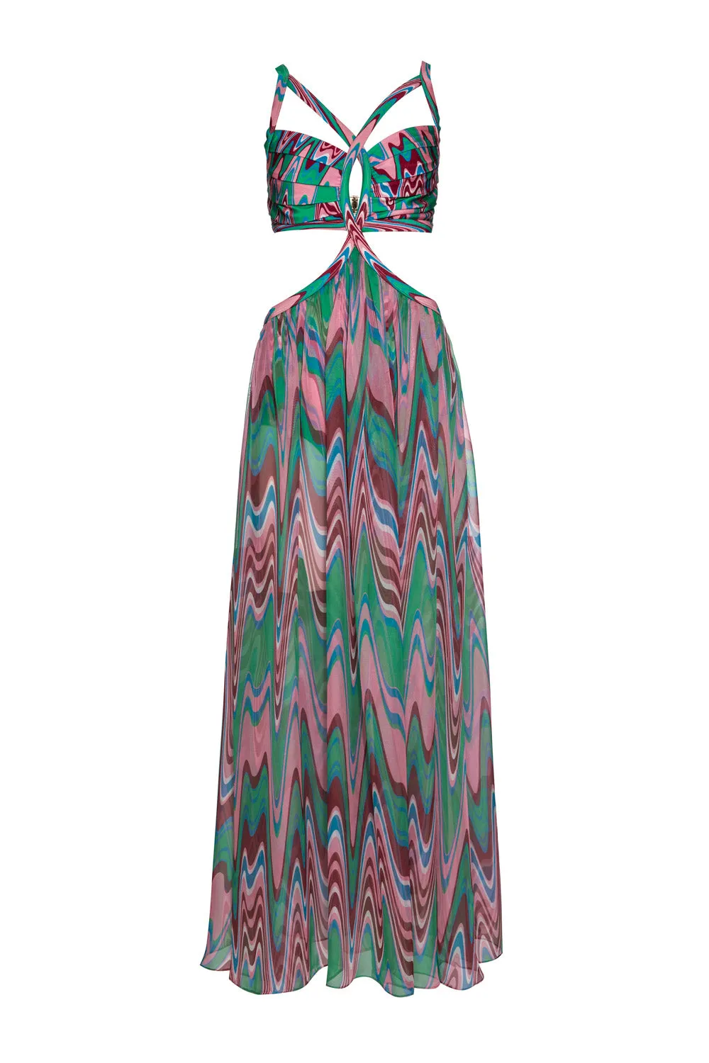 Patbo Wave Cut Out Maxi Dress
