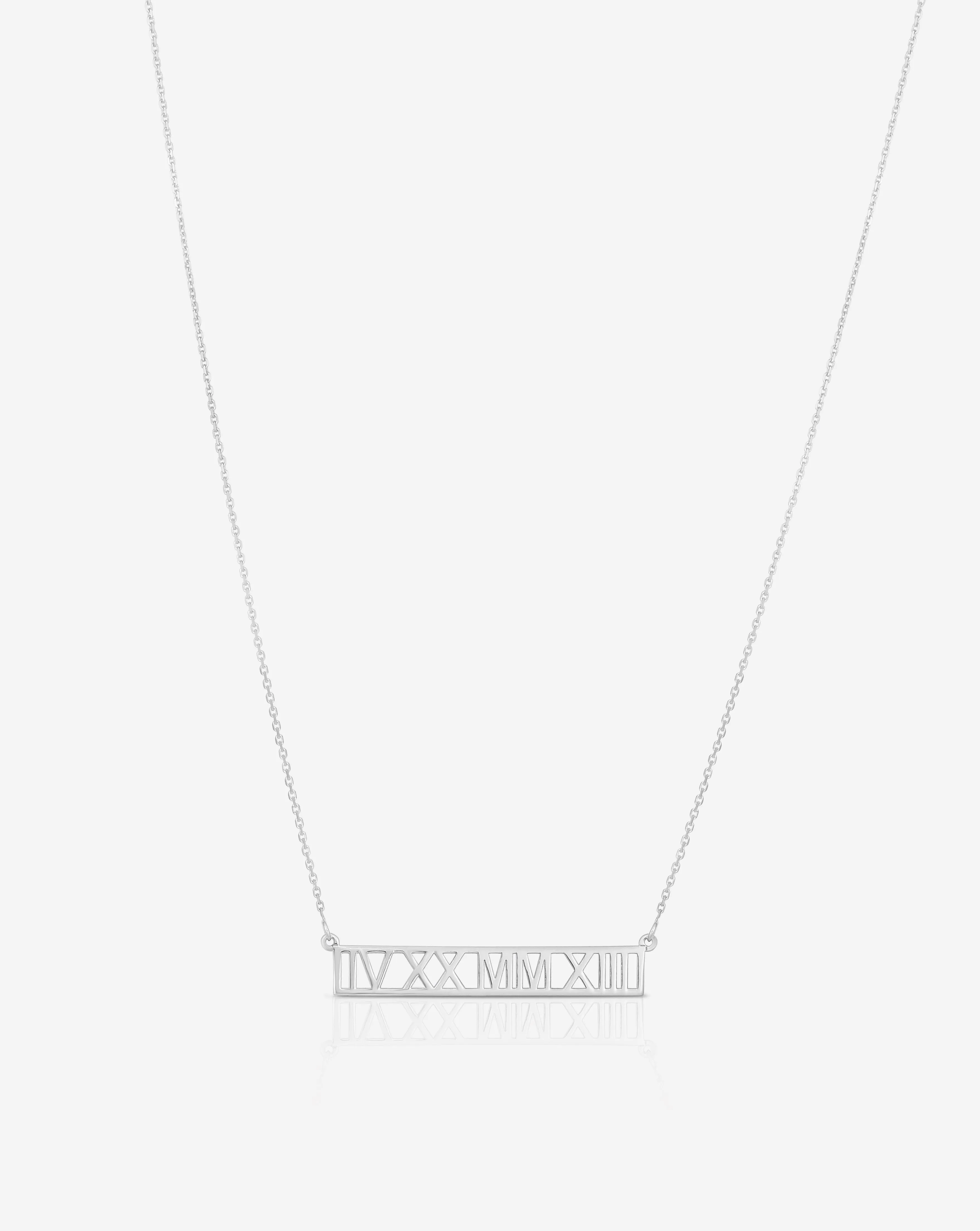 Personalized Roman Numeral Necklace