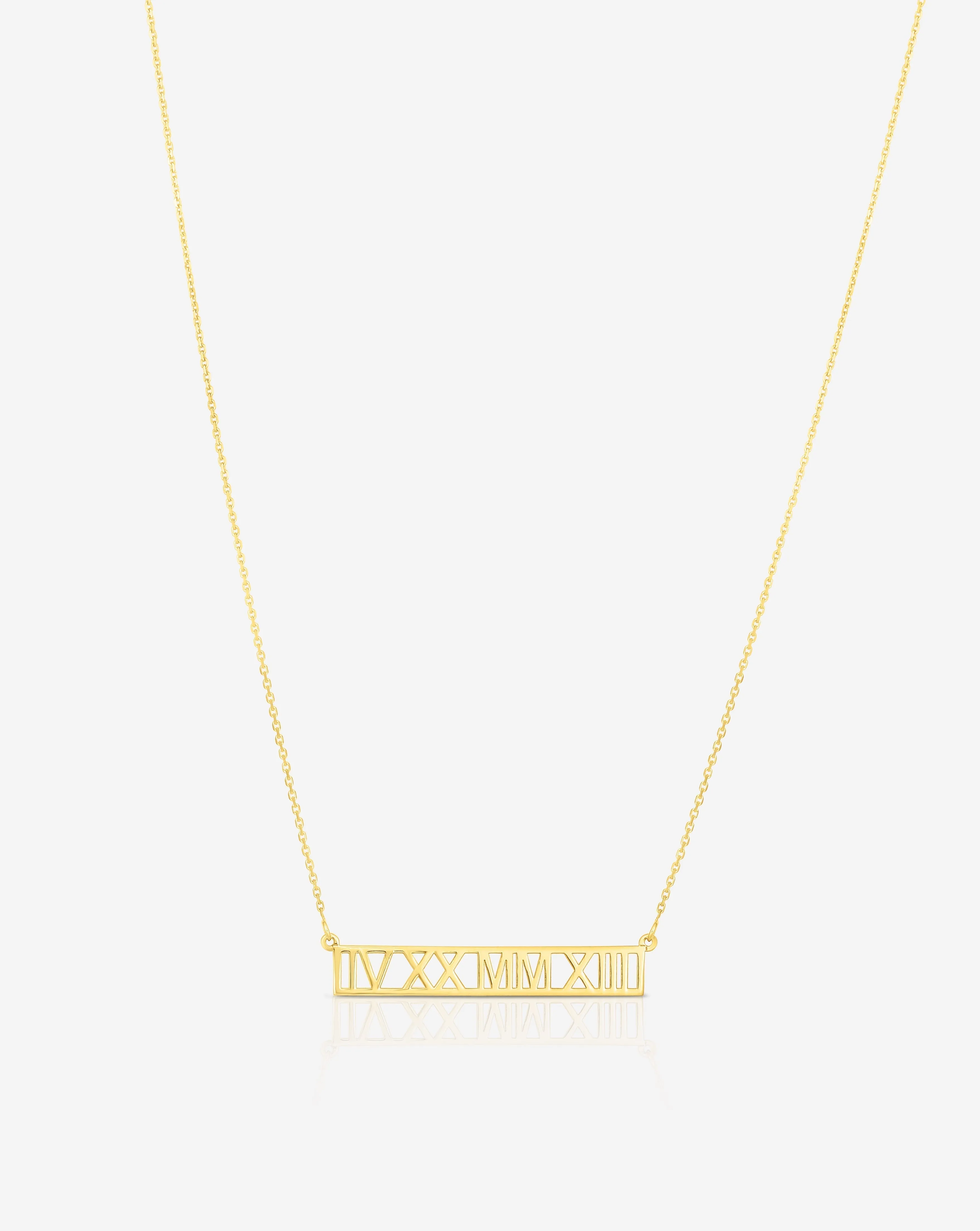 Personalized Roman Numeral Necklace