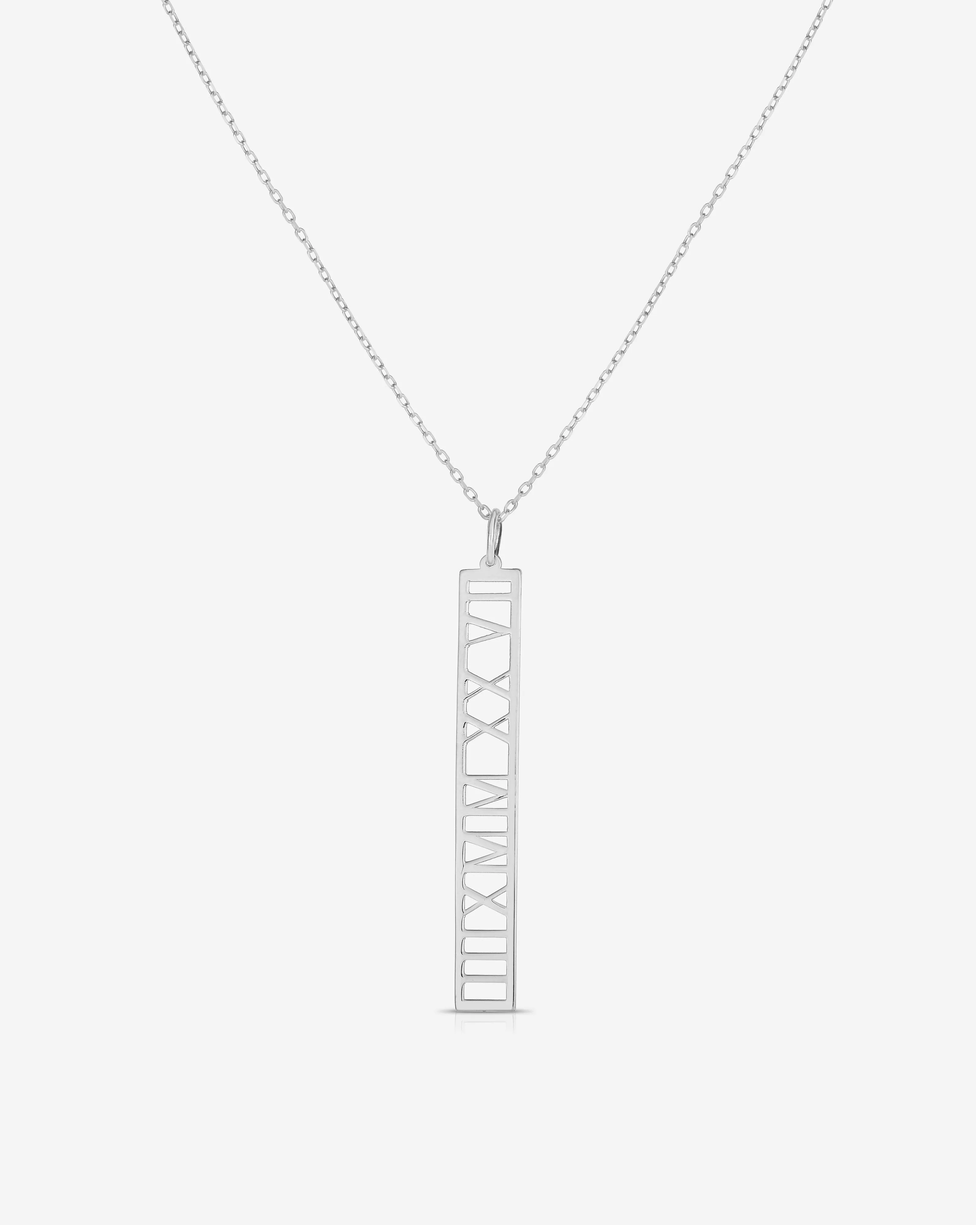 Personalized Roman Numeral Necklace