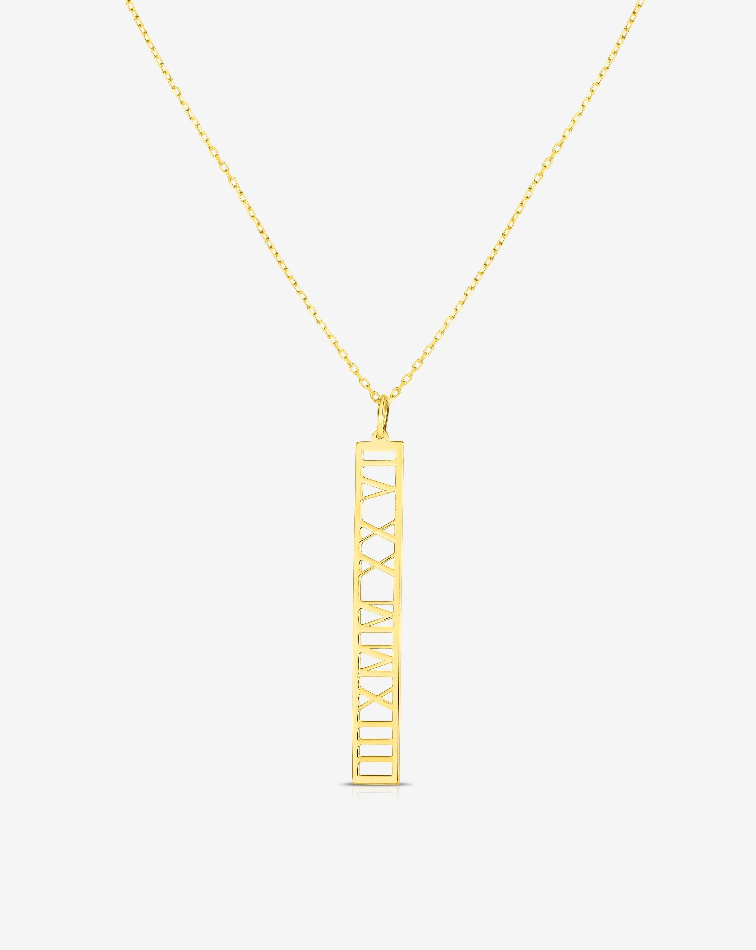 Personalized Roman Numeral Necklace