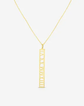 Personalized Roman Numeral Necklace