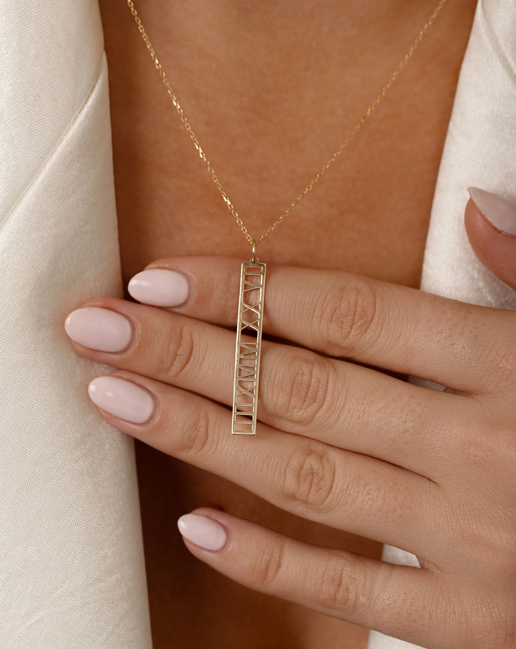 Personalized Roman Numeral Necklace