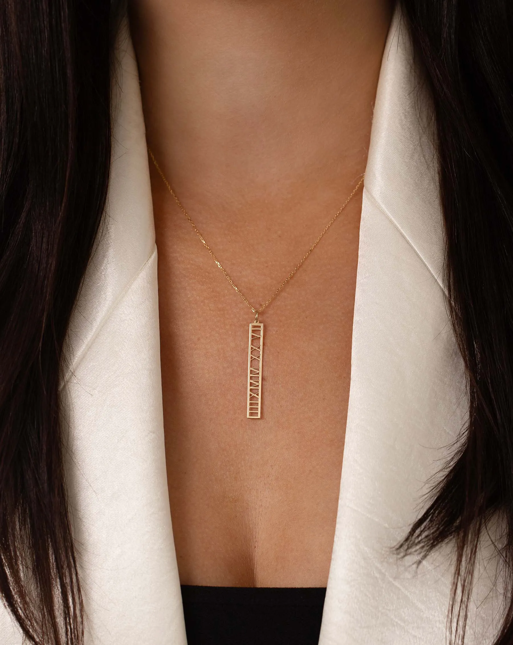 Personalized Roman Numeral Necklace