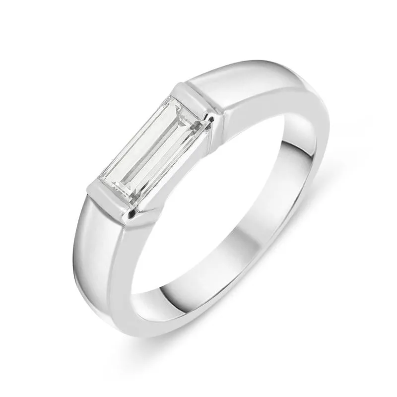 Platinum .55ct Diamond Baguette Cut Ring