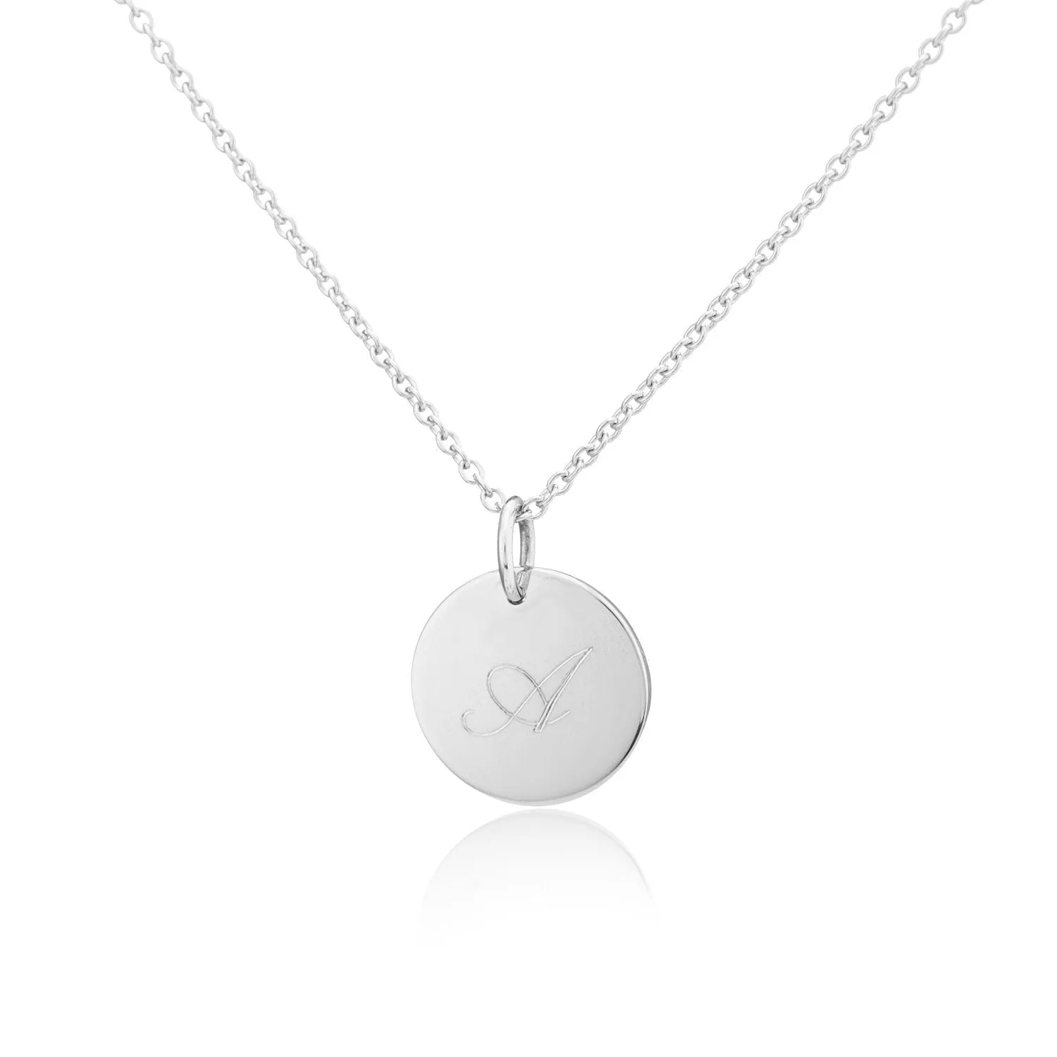 Pre-Engraved Sterling Silver Disc Pendants (no chain)