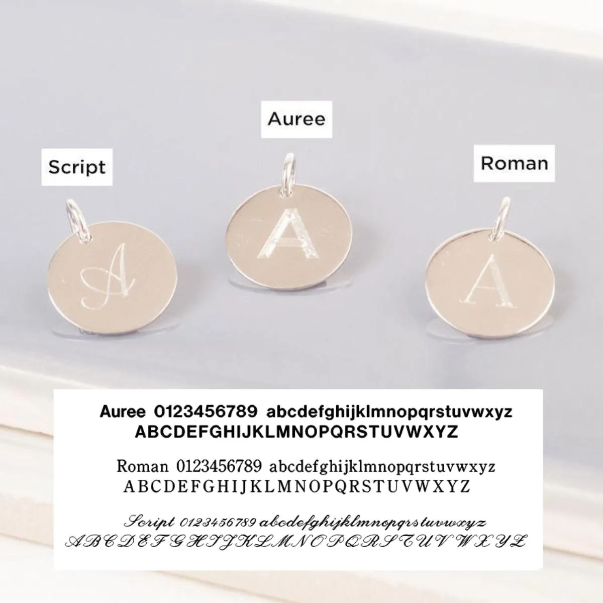 Pre-Engraved Sterling Silver Disc Pendants (no chain)
