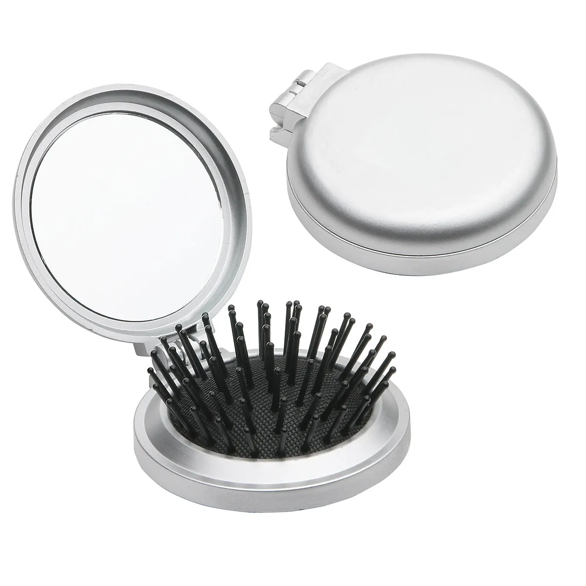 Promotional Travel Disk Brush & Mirror Printed with Your Logo
