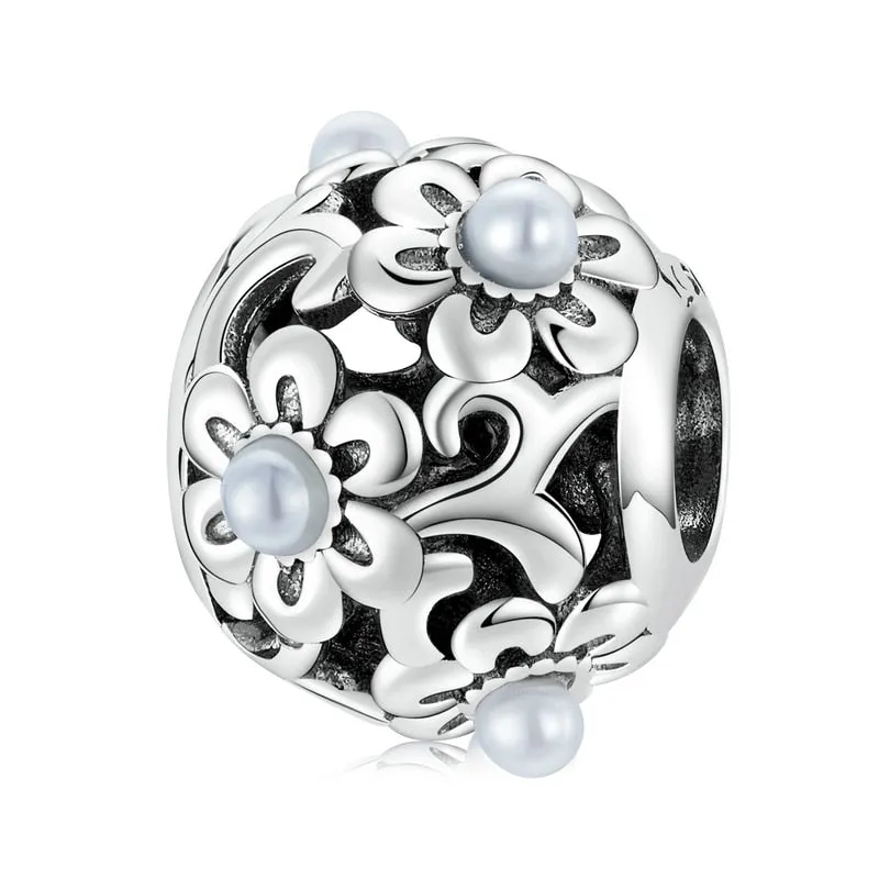 Purple Diamond Punk Beads and Love Drop Charms