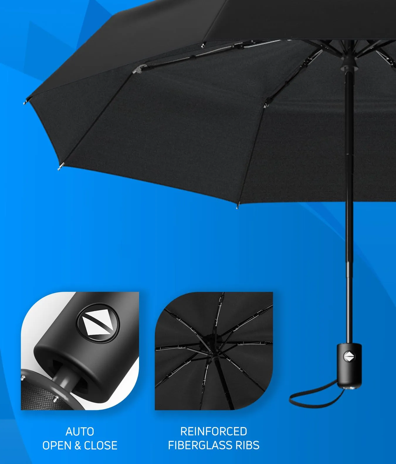 Rain-Mate Compact Windproof Travel Umbrella