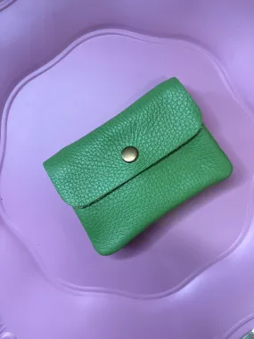 Real Leather Small Purse / Light Green