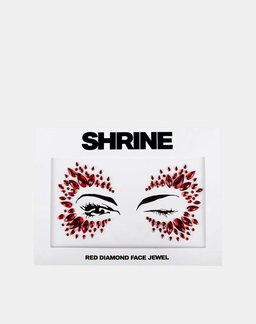 Red Diamond Face Jewel by Gypsy Shrine