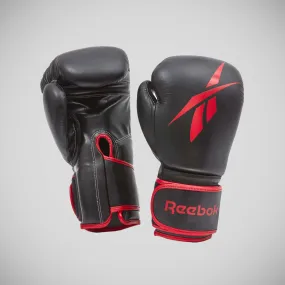 Reebok Leather Boxing Gloves Black/Red