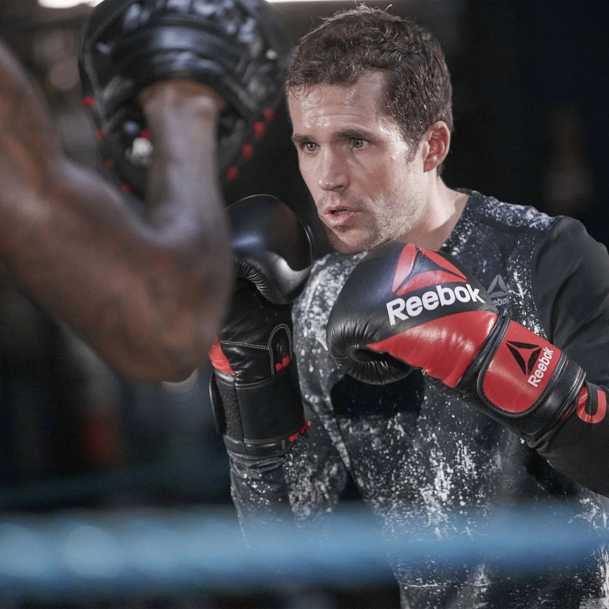 Reebok Leather Boxing Gloves Black/Red