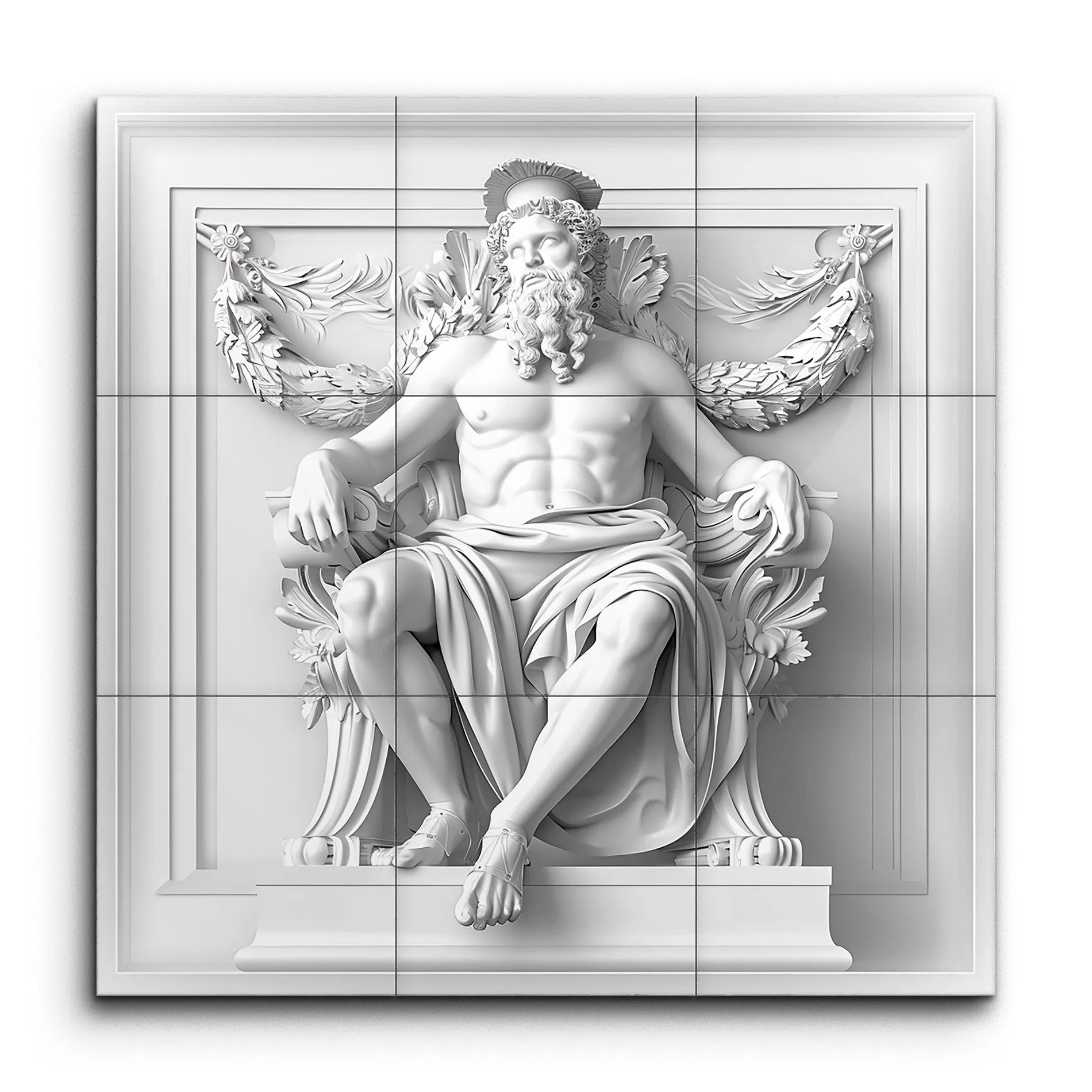Regal Neoclassical Bas-Relief Masterpiece