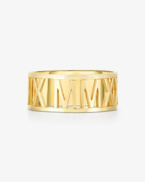 Roman Numeral Personalized Ring