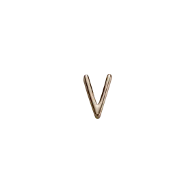 Rose Gold Letter - V