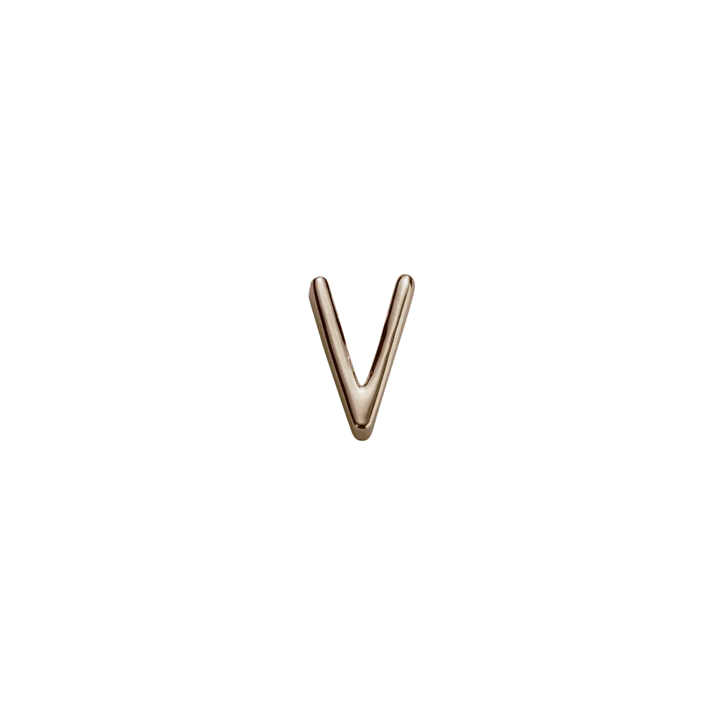 Rose Gold Letter - V