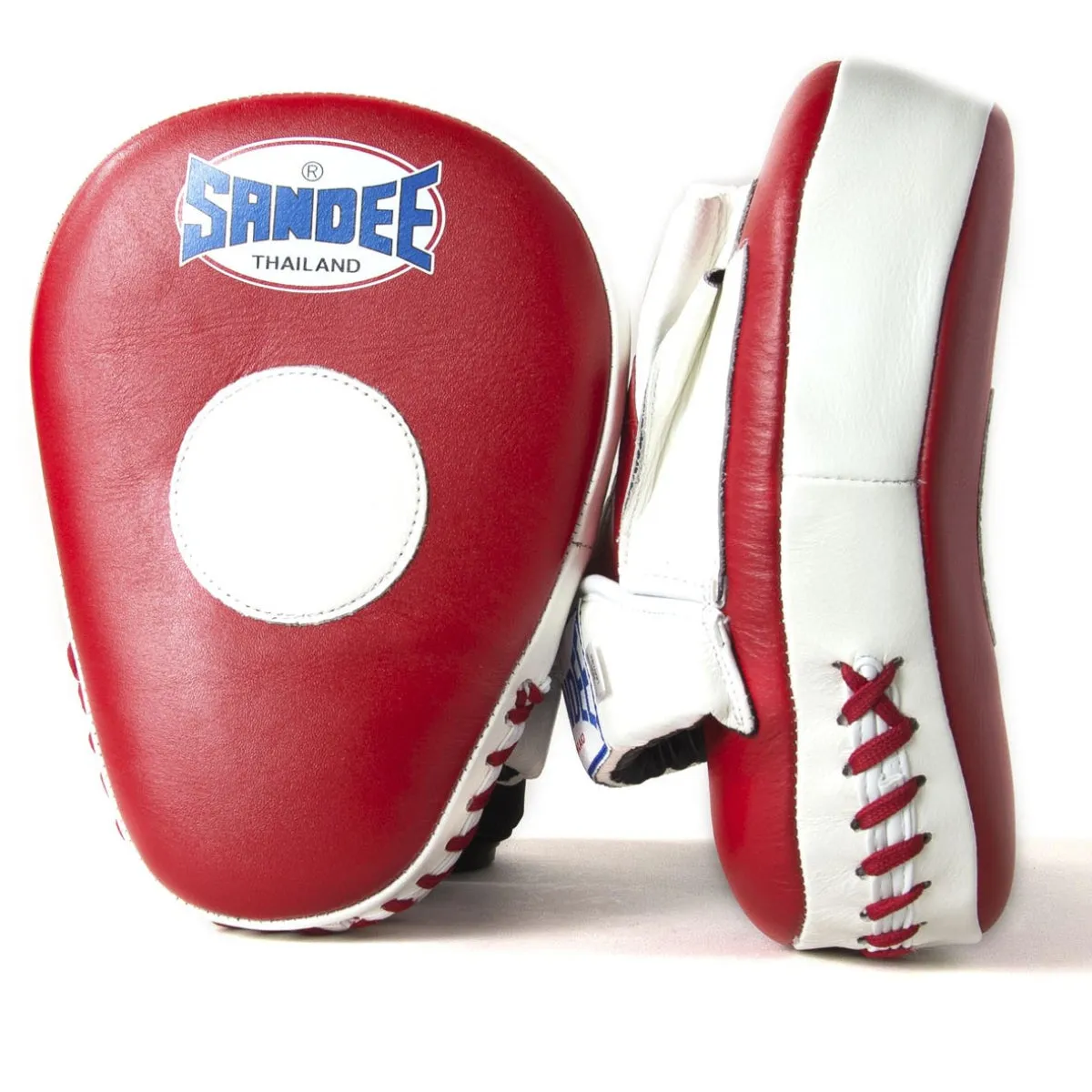 Sandee Curved Focus Mitts Red/White