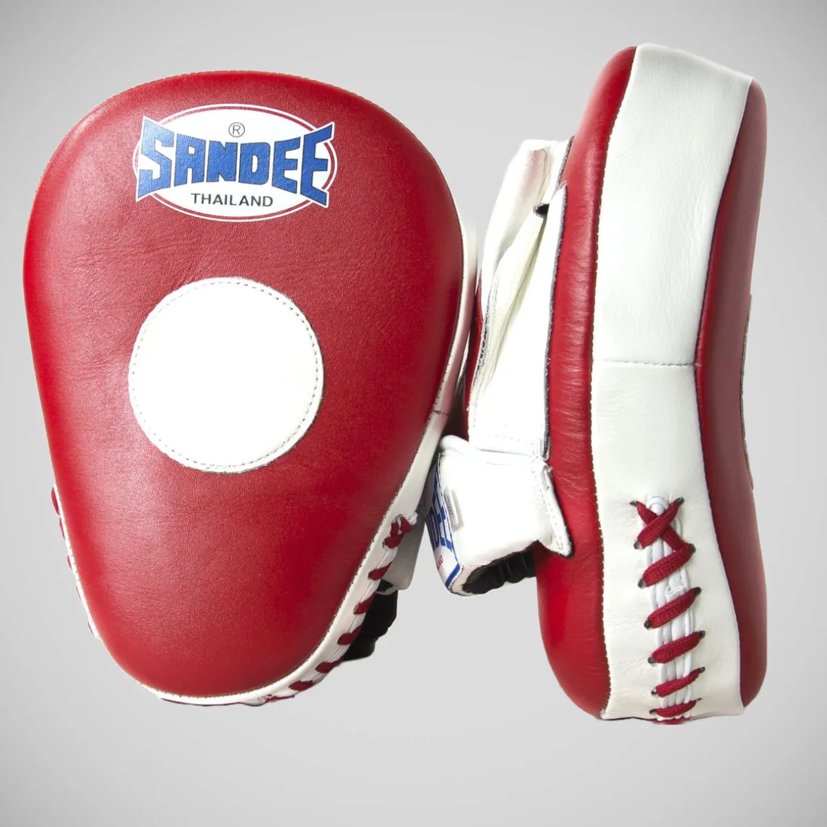 Sandee Curved Focus Mitts Red/White