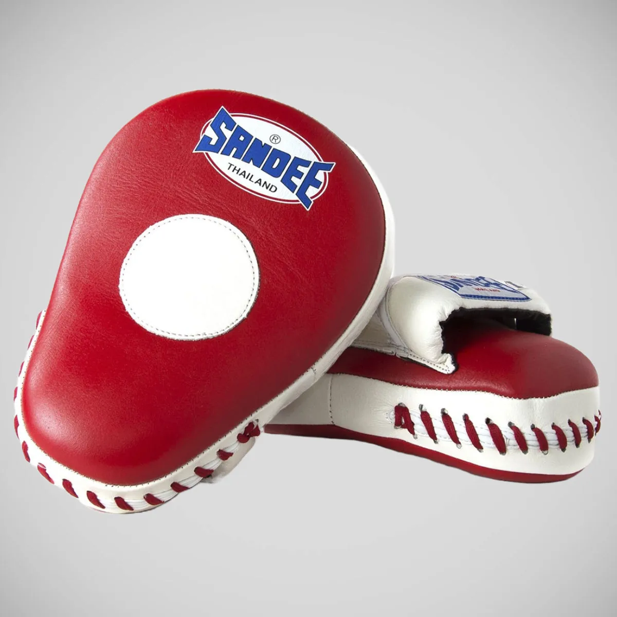 Sandee Curved Focus Mitts Red/White