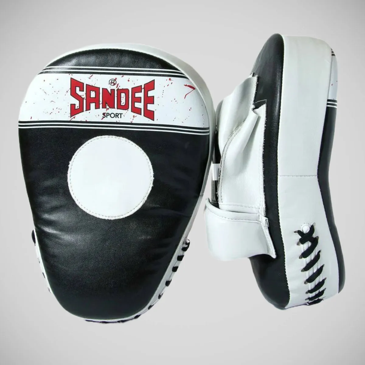 Sandee Sport Curved Focus Mitts Black/White