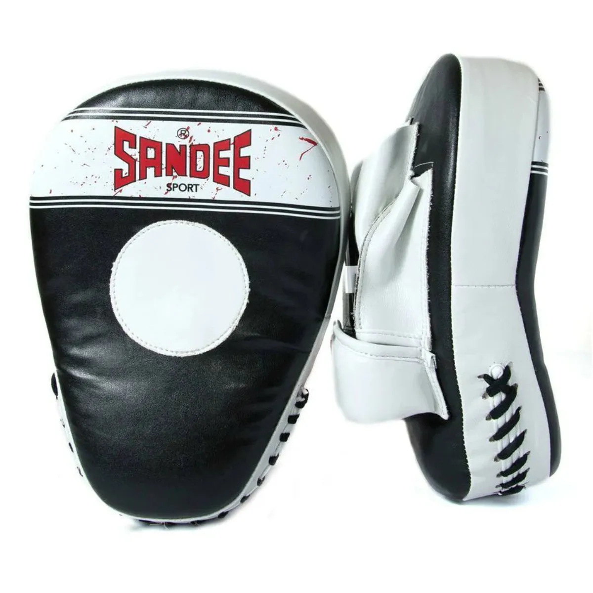 Sandee Sport Curved Focus Mitts Black/White