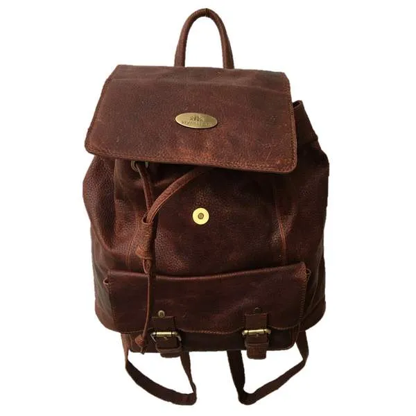 Saxon Tan Leather Backpack