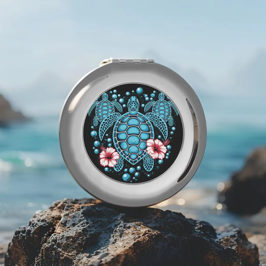 Sea Turtle Compact Travel Mirror