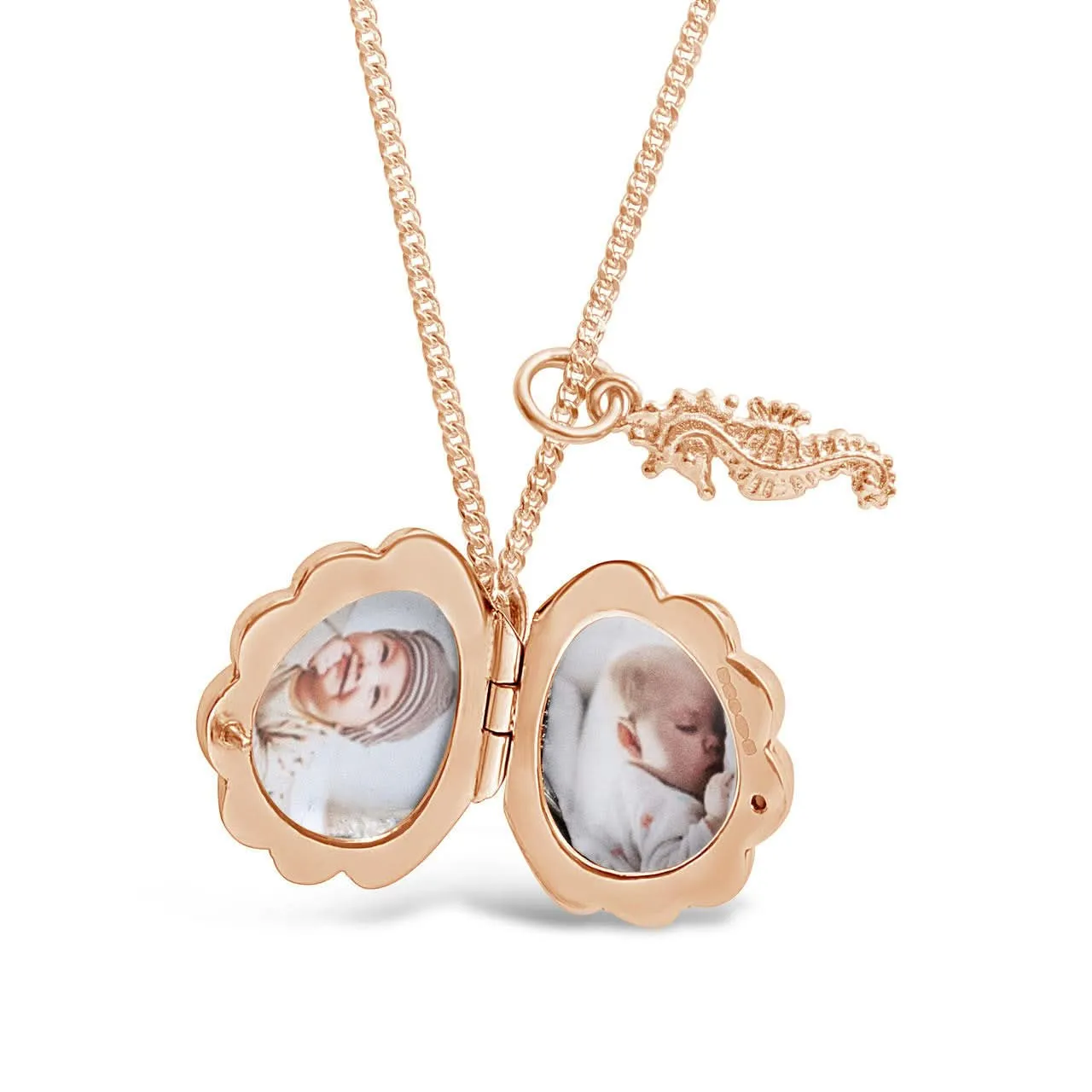 Seahorse Locket | Rose Gold