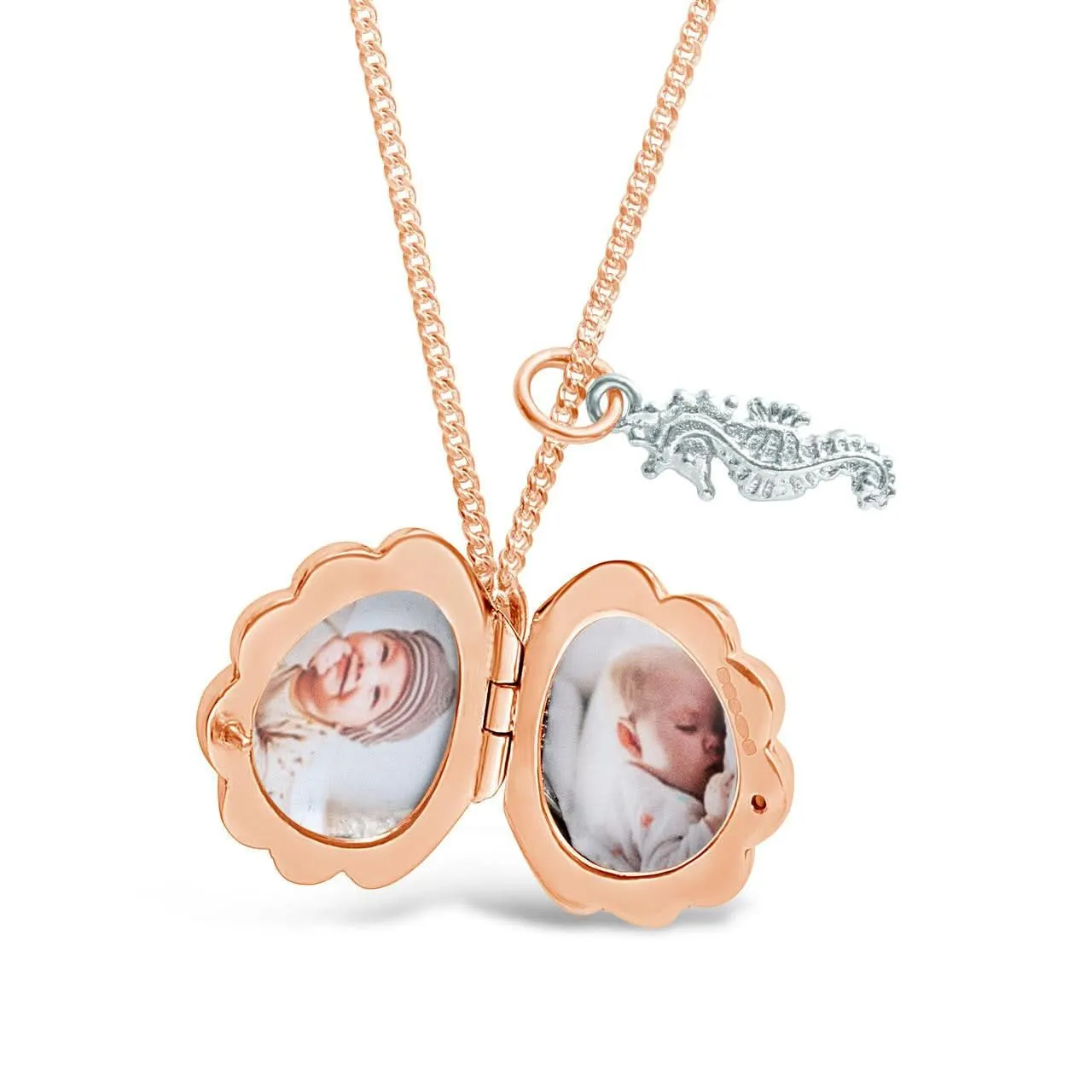 Seahorse Locket | Rose Gold