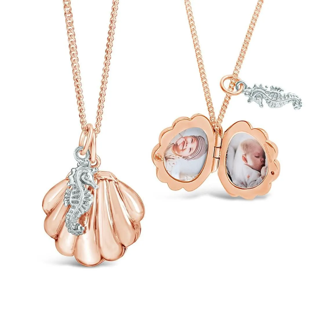 Seahorse Locket | Rose Gold