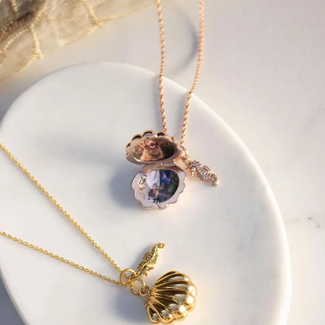 Seahorse Locket | Rose Gold