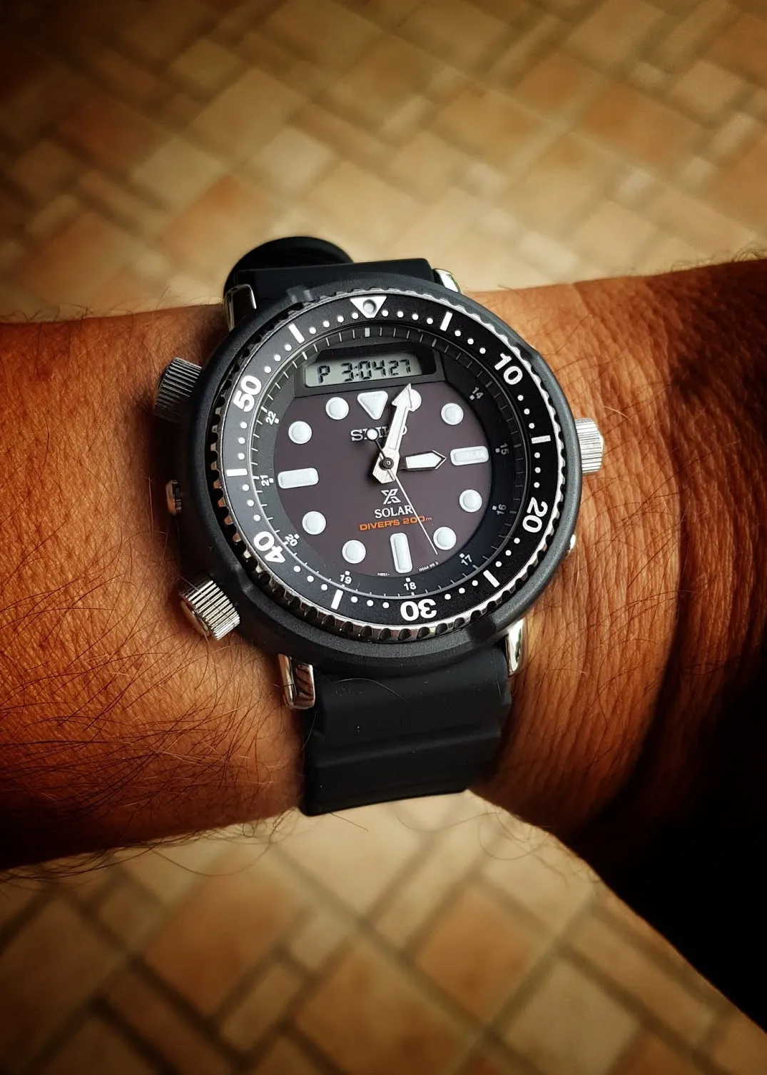 SEIKO PROSPEX SOLAR DIVERS RUBBER STRP (ARNIE) SNJ025P